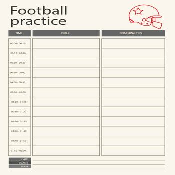 Preview of football practice schedule