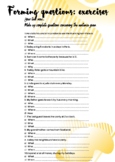 forming questions, worksheet, grammar, exercises, sentence