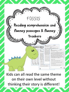 Preview of fossils fluency and comprehension leveled passage
