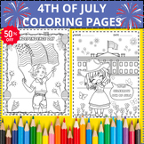 fourth of july coloring pages independence day flag activi