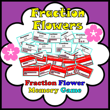 fraction flowers,Fractions Math Centers,Fractions Center Games and ...