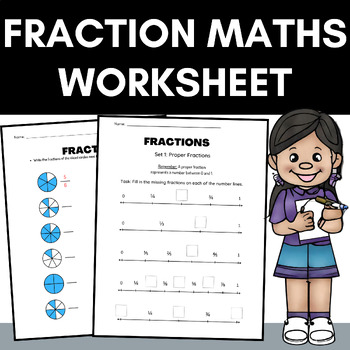 Preview of fractions on a number line/fractions worksheet