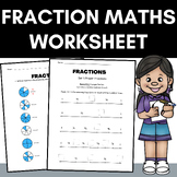 fractions on a number line/fractions worksheet