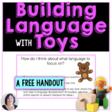 Free Increasing Language with Toys and Play Handout
