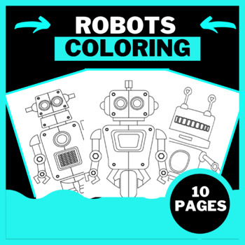 Preview of free Robots Coloring Pages | After Spring Break 