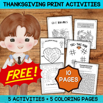 Preview of free Thanksgiving Activity Pages, Thanksgiving worksheets thanksgiving craft