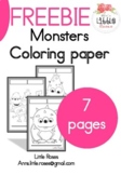 free monsters coloring papers