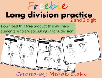Preview of free product long division method 1 and 2 digits