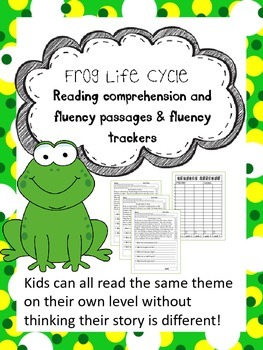 Preview of frog life cycle fluency and comprehension leveled passages