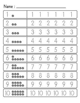 Tracing Number 1-20 And Fill In The Missing Number 1-20 By Krukoranat A5C