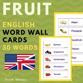 fruit ENGLISH FRUITS vocabulary word wall | FRUITS English