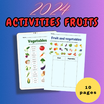Preview of fruits activities second grade