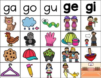 ga go gu ge gi by Kindergarten Maestra | TPT