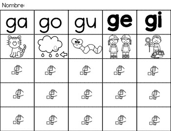 ga go gu ge gi by Kindergarten Maestra | TPT