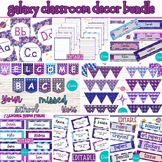 galaxy space Classroom Decor Bundle |  Galaxy Editable cla