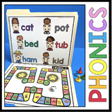 Kindergarten Phonics Games - CVC Words - Roll the Dice Rea