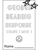 Writing Response Book for Geodes books. Mod 1 Level 1.