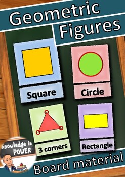Preview of geometric figures: 2 dimensional, geometric shapes, geometry for children