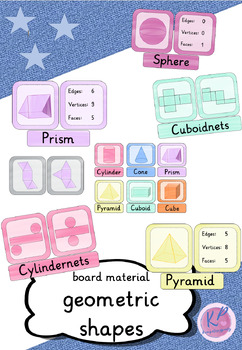 Preview of 3D geometric shapes - board material