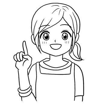 How to Draw an Anime Girl and Anime Girl Coloring Page