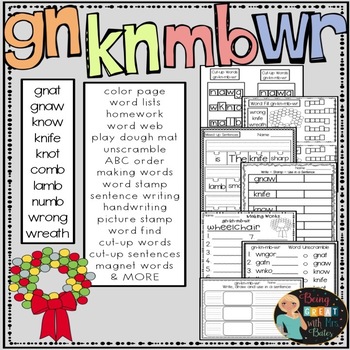 gn, kn, mb and wr Hands-on Spelling and Phonics by Bobbi Bates | TpT