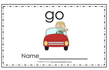 Preview of go - sight word book (fill in the blank)