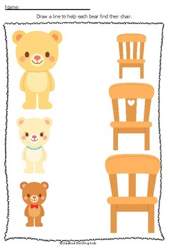Preview of goldilocks and the three bears for Kids