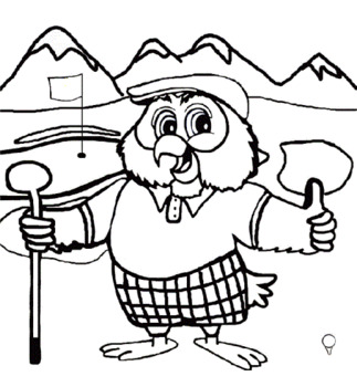 kids golf coloring pages