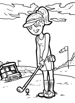 kids golf coloring pages