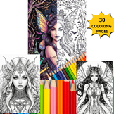 gothic fairy coloring pages-Coloring Sheets, Instant Downl