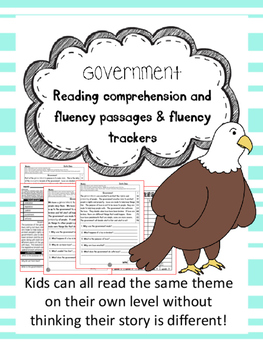 Preview of government fluency and comprehension leveled passage