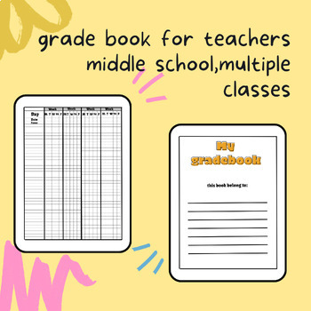 Preview of Gradebook for teachers middle school,Fraction Unit - Printable Worksheets