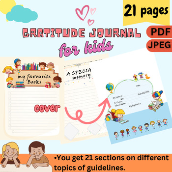 Preview of gratitude journal, gratitude writing & craft, gratitude activity for kids