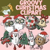 groovy Christmas clipart