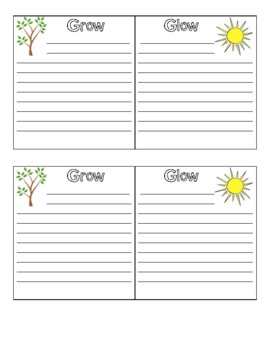 Preview of Grow glow editable template