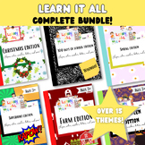 Math and literacy worksheets growing bundle - Themed lesson units