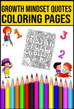 Preview of growth mindset quotes for end of shcool Coloring Pages | note students summer