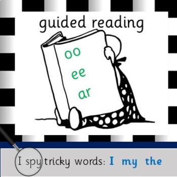 Preview of guided reading_I spy_oo_ee_ar_words in captions and sentences_animated reader