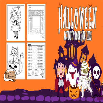 Preview of halloween activity book for kids