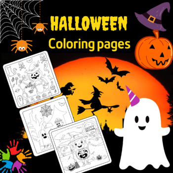 Preview of halloween coloring pages - Halloween Coloring Book- activities for kids