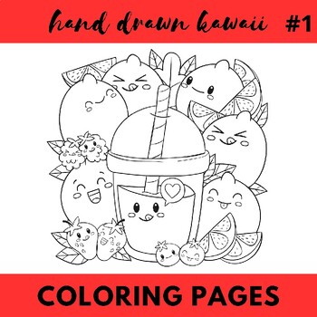 hand drawn kawaii Coloring Pages | Coloring Sheets Pack 1 by LAWY Land