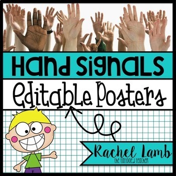 Preview of Editable Hand Signal Posters ROUND style