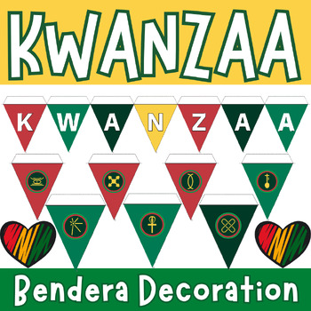 Preview of happy Kwanzaa Bendera Decoration Craft - 7 Principles of Kwanzaa holiday kinara