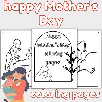 Preview of happy Mother's Day coloring pages for kids