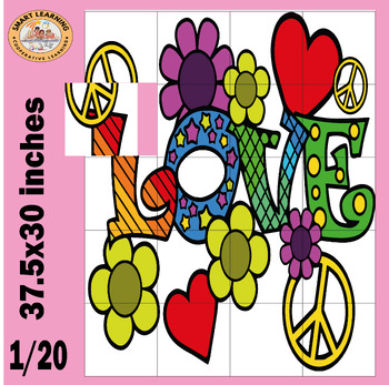 Preview of happy Valentine’s Day ,activities craft ,Collaborative Coloring Poster