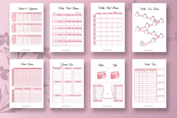 Health And Fitness Planner Printable Weight Loss Tracker 2021 New Years