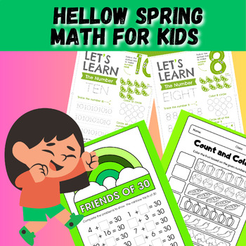 Preview of hello Spring , Activity math pages for Kids