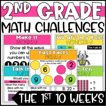 Preview of Daily Math Challenges for 2nd Grade - Set One