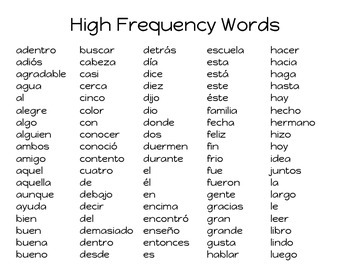 anki spanish frequency list