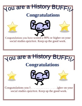 Preview of history buff certificate